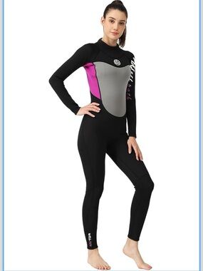 NWT Wellpath women’s scuba diving water sports wetsuit. Pink and black -Size L